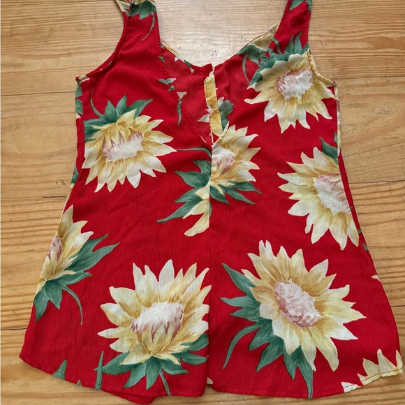 NWOT Show Me Your Mumu Red Floral Romper - Picture 3 of 5